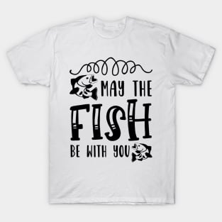 Less Talk More Fishing - Gift For Fishing Lovers, Fisherman - Black And White Simple Font T-Shirt